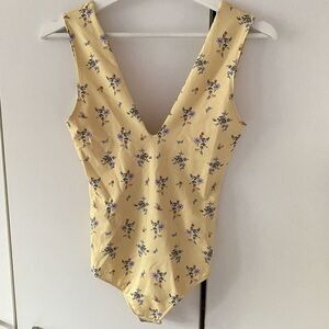 FP NWOT - Nylon Floral Bodysuit - size Small